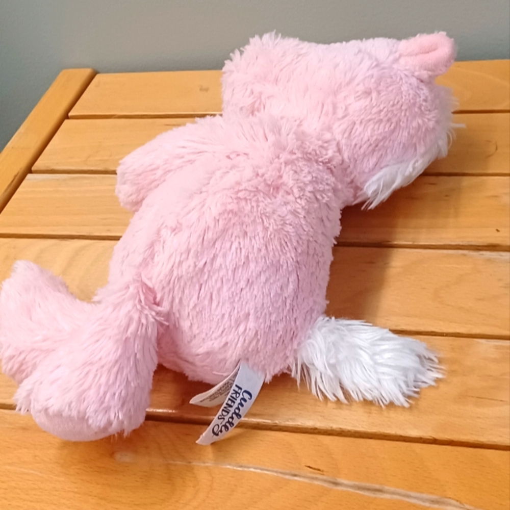 •Cuddly Friends - 12" Pink Unicorn cuddly soft stuffed animal Plush Lovey Toy - Picture 5 of 9